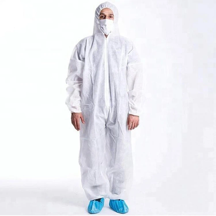 हुड के साथ पीपी डिस्पोजेबल कवरऑल